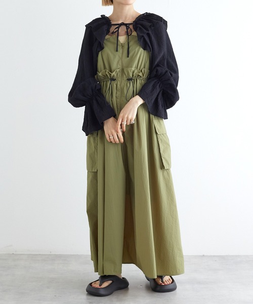 w closet（ダブルクローゼット）の「フリルスリーブボレロ（その他トップス・レディース・ブラック/オフホワイト/イエロー・FREE）」の20枚目の写真