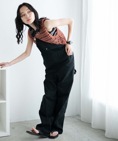 WEGO（ウィゴー）の「WEGO/メッシュニットタンク（ベスト・レディース・ブラウン/ホワイト・FREE）」の4枚目の写真