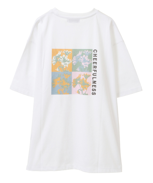 【MASTER FRAME】シャドーフラワープリントクルーネックTシャツ MASTER FRAME】シャドーフラワープリントクルーネックTシャツ（T