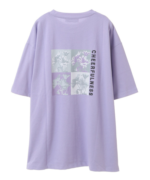 【MASTER FRAME】シャドーフラワープリントクルーネックTシャツ MASTER FRAME】シャドーフラワープリントクルーネックTシャツ（T