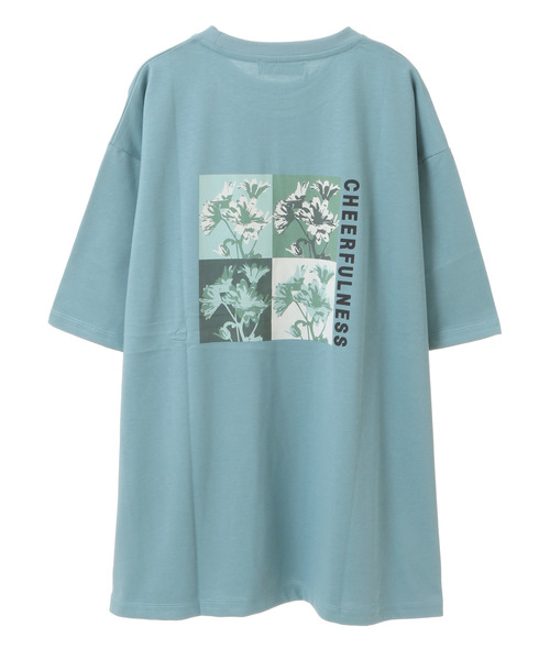 【MASTER FRAME】シャドーフラワープリントクルーネックTシャツ MASTER FRAME】シャドーフラワープリントクルーネックTシャツ（T