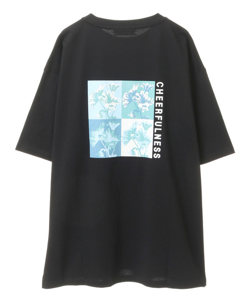 【MASTER FRAME】シャドーフラワープリントクルーネックTシャツ MASTER FRAME】シャドーフラワープリントクルーネックTシャツ（T