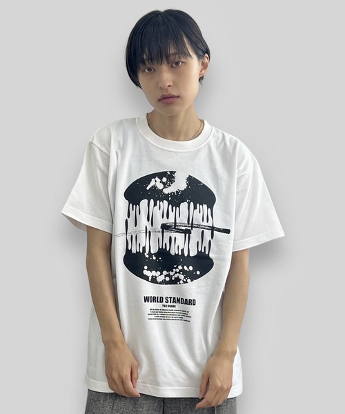 WORLD STANDARD(ワールドスタンダード)の「WORLD STANDARD/ワールドスタンダード プリント 半袖Tシャツ WSHT-029(Tシャツ/カットソー・メンズ・ブラック/ホワイト・M/XL/L)」の4枚目の写真