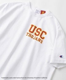 【Champion/チャンピオン】USC  ワンポイント刺繍 ヘビーウェイト カレッジロゴプリントショートスリーブTシャツ/半袖Tシャツ/USAコットン/MADE IN USA/T-1011