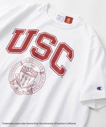 Champion（チャンピオン）の「【Champion/チャンピオン】USC  ワンポイント刺繍 ヘビーウェイト カレッジロゴプリントショートスリーブTシャツ/半袖Tシャツ/USAコットン/MADE IN USA/T-1011（Tシャツ/カットソー・メンズ）」