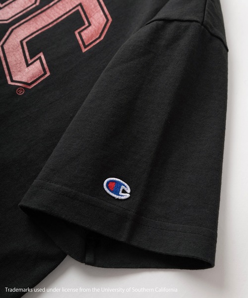 Champion(チャンピオン)の「【Champion/チャンピオン】USC ワンポイント刺繍 ヘビーウェイト カレッジロゴプリントショートスリーブTシャツ/半袖Tシャツ/USAコットン/MADE IN USA/T-1011(Tシャツ/カットソー・メンズ・レッド/ブラック/ホワイト/ホワイト系その他・M/L/XL)」の10枚目の写真