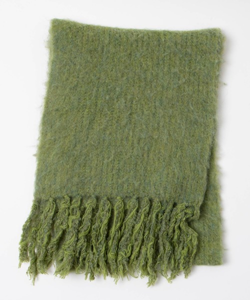 WEGO（ウィゴー）の「WEGO/ブークレニットロングマフラー（マフラー・レディース・アイボリー/オレンジ/ライトグレー/ブラウン/グリーン・FREE）」の9枚目の写真