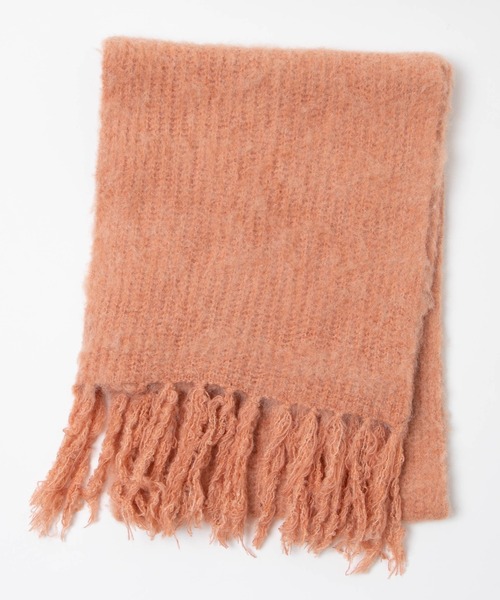 WEGO（ウィゴー）の「WEGO/ブークレニットロングマフラー（マフラー・レディース・アイボリー/オレンジ/ライトグレー/ブラウン/グリーン・FREE）」の10枚目の写真