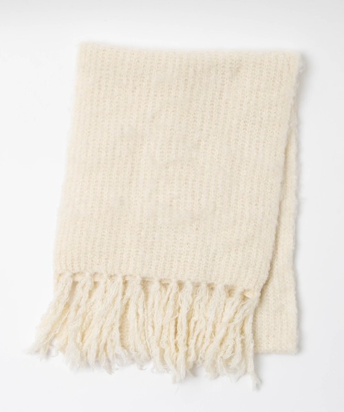 WEGO（ウィゴー）の「WEGO/ブークレニットロングマフラー（マフラー・レディース・アイボリー/オレンジ/ライトグレー/ブラウン/グリーン・FREE）」の11枚目の写真