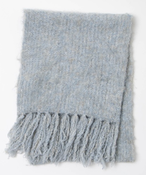 WEGO（ウィゴー）の「WEGO/ブークレニットロングマフラー（マフラー・レディース・アイボリー/オレンジ/ライトグレー/ブラウン/グリーン・FREE）」の7枚目の写真