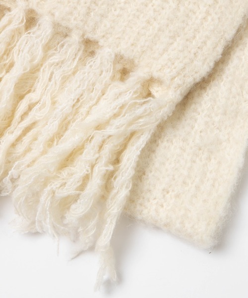 WEGO（ウィゴー）の「WEGO/ブークレニットロングマフラー（マフラー・レディース・アイボリー/オレンジ/ライトグレー/ブラウン/グリーン・FREE）」の13枚目の写真