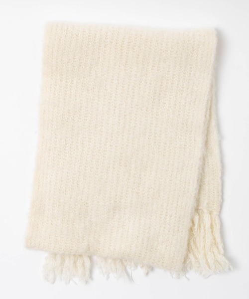 WEGO（ウィゴー）の「WEGO/ブークレニットロングマフラー（マフラー・レディース・アイボリー/オレンジ/ライトグレー/ブラウン/グリーン・FREE）」の12枚目の写真