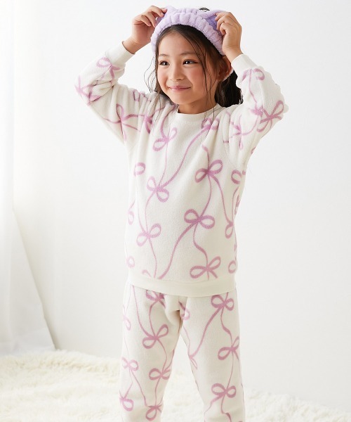devirock（デビロック）の「ガールズ もこもこフリース パジャマ（ルームウェア/パジャマ・キッズ・その他3/その他4/その他5/その他1/その他2/ホワイト系その他3/ブルー系その他/パープル系その他/ピンク系その他/ホワイト系その他2/ホワイト系その他・150cm/110cm/130cm/160cm/140cm/100cm/120cm）」の3枚目の写真