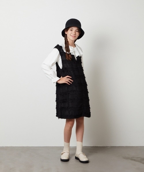 a.v.v（アーヴェヴェ）の「[KIDS]メリージェーン[WEB限定サイズ]（パンプス・キッズ・ブラック/アイボリー・20/23/19/22/21/18/24）」の5枚目の写真