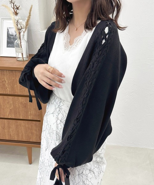 レースアップスリーブボレロ【ZOZOTOWN限定アイテム】（カーディガン