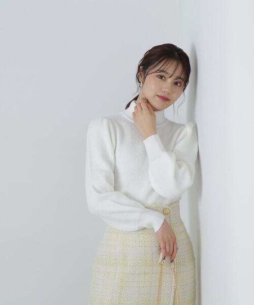 PROPORTION BODY DRESSING(プロポーションボディドレッシング)の「ボリュームスリーブラメニット / 1213270014(ニット/セーター・レディース・ピンク/ホワイト/グレー・SMALL/MEDIUM)」の9枚目の写真