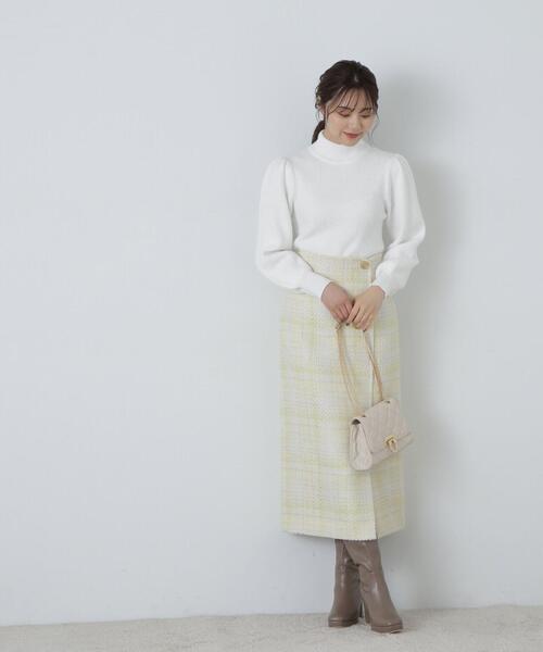 PROPORTION BODY DRESSING(プロポーションボディドレッシング)の「ボリュームスリーブラメニット / 1213270014(ニット/セーター・レディース・ピンク/ホワイト/グレー・SMALL/MEDIUM)」の4枚目の写真