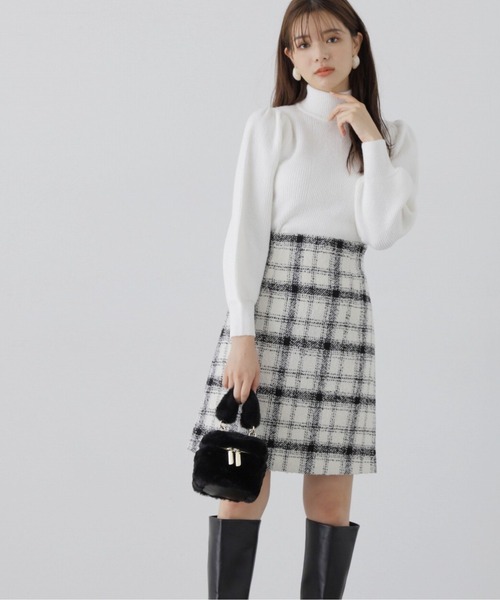 PROPORTION BODY DRESSING(プロポーションボディドレッシング)の「ボリュームスリーブラメニット / 1213270014(ニット/セーター・レディース・ピンク/ホワイト/グレー・SMALL/MEDIUM)」の1枚目の写真