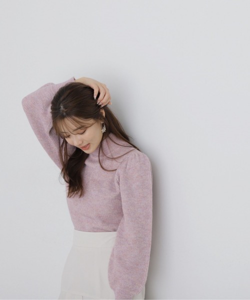 PROPORTION BODY DRESSING(プロポーションボディドレッシング)の「ボリュームスリーブラメニット / 1213270014(ニット/セーター・レディース・ピンク/ホワイト/グレー・SMALL/MEDIUM)」の3枚目の写真