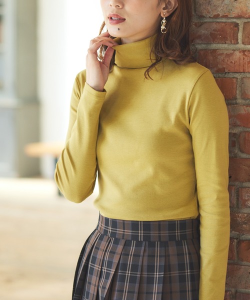 Honeys(ハニーズ)の「フライスタートル(Tシャツ/カットソー・レディース・オレンジ/イエロー/ダークグレー/グリーン/ブルー/モカ/ボルドー/スモークピンク/ブルー系その他・M/L/LL/S)」の16枚目の写真