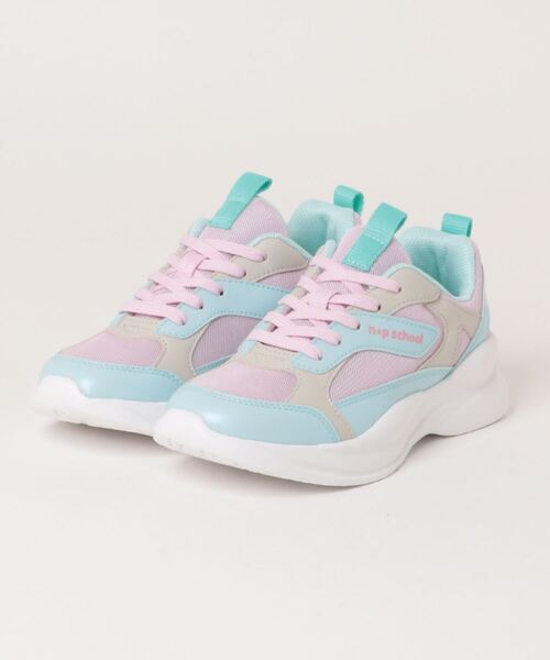n☆p school（ニコプチスクール）の「【n☆p school】ニコ☆プチスクール　軽量スニーカー　NPS-0540（スニーカー・キッズ・ホワイト系その他/サックスブルー/ピンク系その他・23.0cm/19.0cm/22.0cm/21.0cm/20.0cm/22.5cm/21.5cm/23.5cm）」の3枚目の写真