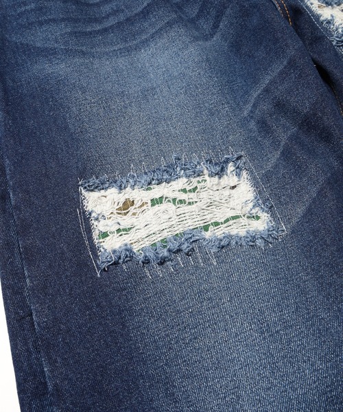 XLARGE(エクストララージ)の「DISTRESSED DENIM PANTS(デニムパンツ・メンズ・ブラック/インディゴブルー・34inch/36inch/32inch/30inch)」の8枚目の写真