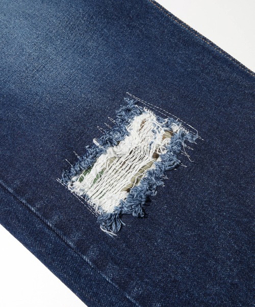 XLARGE(エクストララージ)の「DISTRESSED DENIM PANTS(デニムパンツ・メンズ・ブラック/インディゴブルー・34inch/36inch/32inch/30inch)」の9枚目の写真