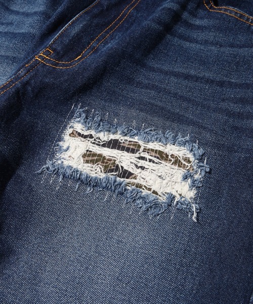 XLARGE(エクストララージ)の「DISTRESSED DENIM PANTS(デニムパンツ・メンズ・ブラック/インディゴブルー・34inch/36inch/32inch/30inch)」の10枚目の写真