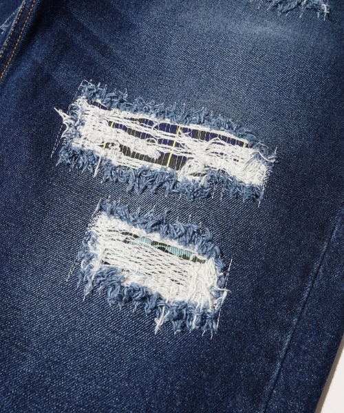 XLARGE(エクストララージ)の「DISTRESSED DENIM PANTS(デニムパンツ・メンズ・ブラック/インディゴブルー・34inch/36inch/32inch/30inch)」の11枚目の写真