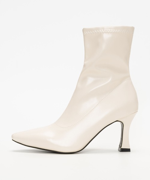 SVEC（シュベック）の「ポインテッドトゥ ストレッチ アンクルヒールブーツ（ブーツ・レディース・オフホワイト/ブラウン/ブラック・37/36/39/38/35）」の20枚目の写真