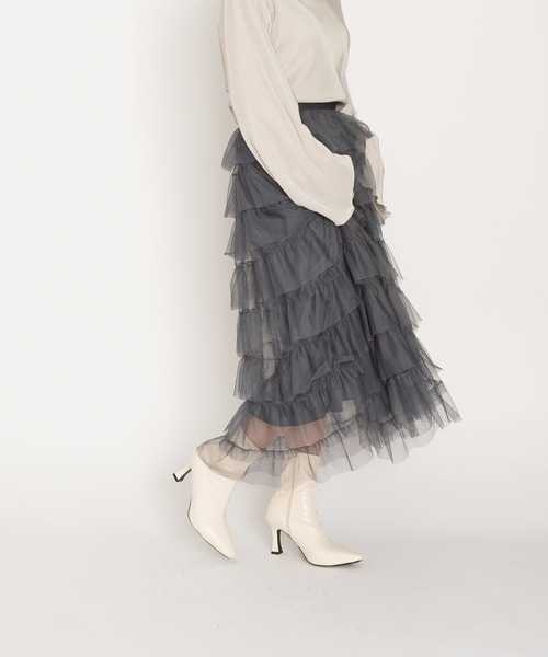 SVEC（シュベック）の「ポインテッドトゥ ストレッチ アンクルヒールブーツ（ブーツ・レディース・オフホワイト/ブラウン/ブラック・37/36/39/38/35）」の5枚目の写真