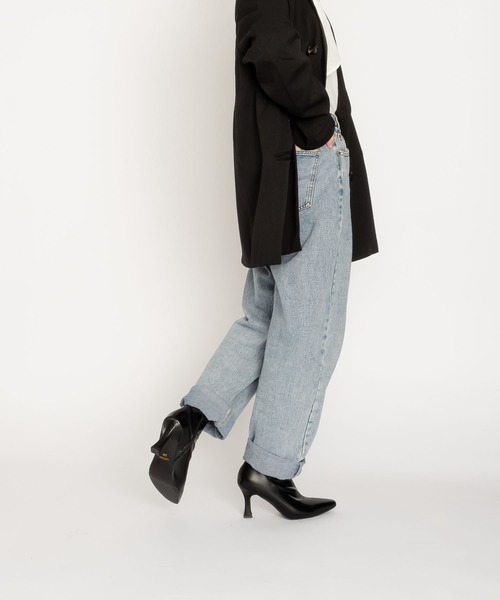 SVEC（シュベック）の「ポインテッドトゥ ストレッチ アンクルヒールブーツ（ブーツ・レディース・オフホワイト/ブラウン/ブラック・37/36/39/38/35）」の12枚目の写真