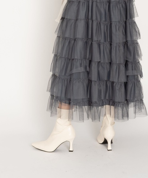 SVEC（シュベック）の「ポインテッドトゥ ストレッチ アンクルヒールブーツ（ブーツ・レディース・オフホワイト/ブラウン/ブラック・37/36/39/38/35）」の8枚目の写真