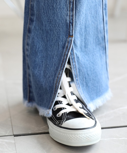 aimoha（アイモハ）の「バックレースアップせみフレアデニムパンツ（デニムパンツ・レディース・ブルー/ピンク/ブラック・MEDIUM/X-LARGE/SMALL/LARGE）」の18枚目の写真