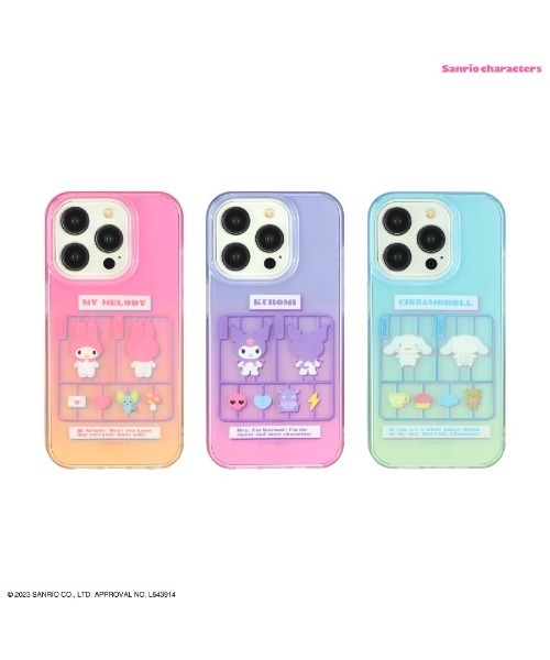 sanrio（サンリオ）の「sanrio/サンリオキャラクターズ　iPhone 15 Pro対応ソフトケース（スマホケース/カバー・レディース・ブルー/パープル/ピンク・ONE SIZE）」の5枚目の写真