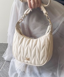 one wayザッカ | パールチェーン付き ラウンドキルティングバッグ(ショルダーバッグ)