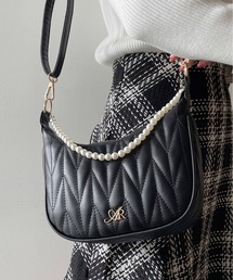 one wayザッカ | パールチェーン付き ラウンドキルティングバッグ(ショルダーバッグ)