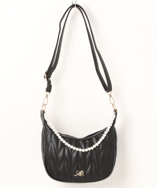 one wayザッカ（ワンウェイザッカ）の「パールチェーン付き ラウンドキルティングバッグ（ショルダーバッグ・レディース・アイボリー/ブラック・FREE）」の10枚目の写真