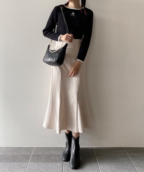 one wayザッカ（ワンウェイザッカ）の「パールチェーン付き ラウンドキルティングバッグ（ショルダーバッグ・レディース・アイボリー/ブラック・FREE）」の13枚目の写真