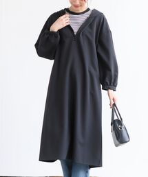 ハーフＺＩＰパーカーワンピース