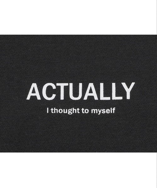 reca（レカ）の「裏起毛バックロゴパーカー（パーカー・レディース・ブラック/オートミール/チャコールグレー・FREE）」の13枚目の写真