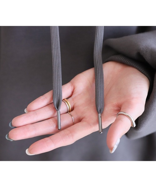 reca（レカ）の「裏起毛バックロゴパーカー（パーカー・レディース・ブラック/オートミール/チャコールグレー・FREE）」の19枚目の写真