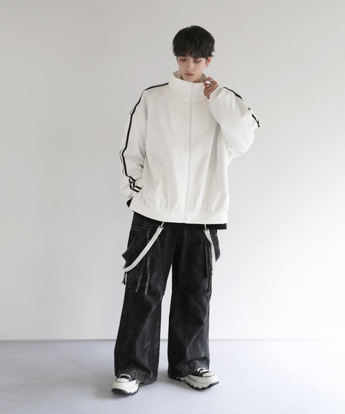 LILL トラックジャケット ジャージ ブルーグレー S バルーン 水色 LILL トラックジャケット ジャージ ブルーグレー S バルーン 水色