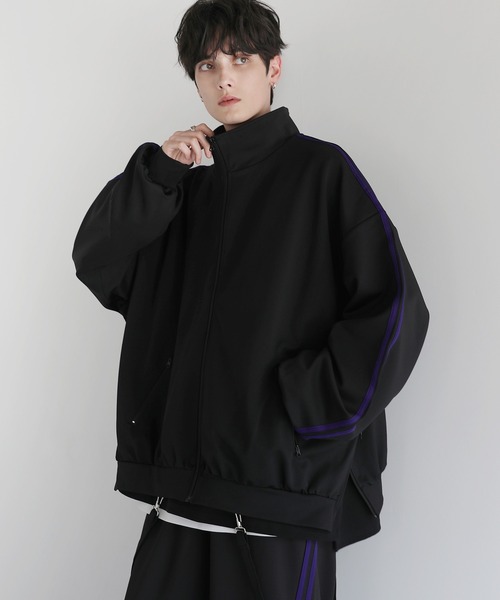 LILL トラックジャケット ジャージ ブルーグレー S バルーン 水色 LILL トラックジャケット ジャージ ブルーグレー S バルーン