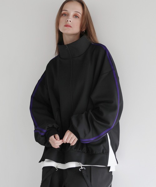 LILL トラックジャケット ジャージ ブルーグレー S バルーン 水色 LILL