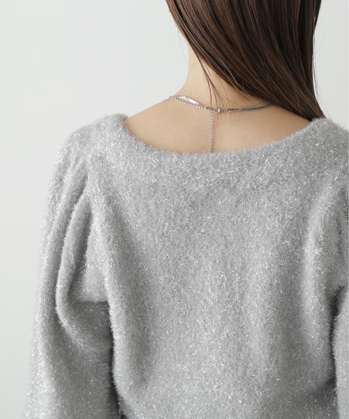 FREE'S MART（フリーズマート）の「◇ラメシャギーニットカーディガン（ニット/セーター・レディース・ピンク/ミント/グレー・FREE）」の5枚目の写真