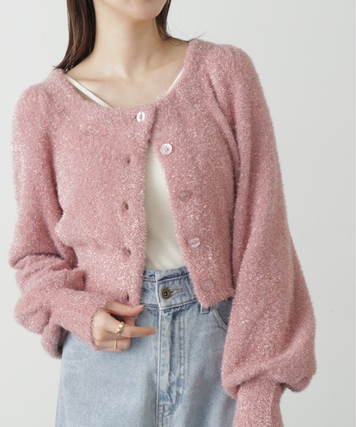 FREE'S MART（フリーズマート）の「◇ラメシャギーニットカーディガン（ニット/セーター・レディース・ピンク/ミント/グレー・FREE）」の19枚目の写真