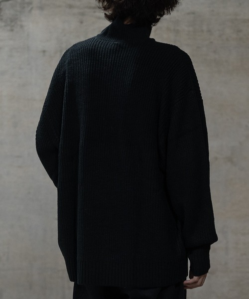 JOHN'S CLOSET(ジョンズクローゼット)の「【i】畦編み ハーフジッププルオーバーニット(ニット/セーター・メンズ・ブラウン/ブラック/ライトベージュ/オレンジ/グリーン・MEDIUM/X-LARGE/LARGE)」の8枚目の写真