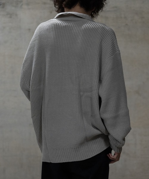 JOHN'S CLOSET(ジョンズクローゼット)の「【i】畦編み ハーフジッププルオーバーニット(ニット/セーター・メンズ・ブラウン/ブラック/ライトベージュ/オレンジ/グリーン・MEDIUM/X-LARGE/LARGE)」の17枚目の写真