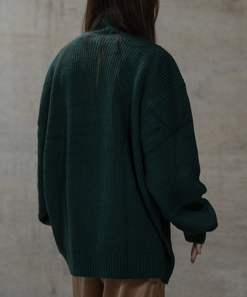 JOHN'S CLOSET(ジョンズクローゼット)の「【i】畦編み ハーフジッププルオーバーニット(ニット/セーター・メンズ・ブラウン/ブラック/ライトベージュ/オレンジ/グリーン・MEDIUM/X-LARGE/LARGE)」の22枚目の写真